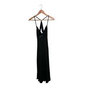 Elegant Black Lace Nightgown